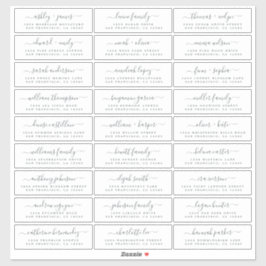 Anpassbare Gästeschriften für Hochzeiten Aufkleber