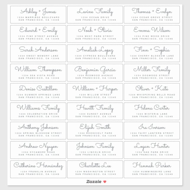 Anpassbare Gästeschriften für Hochzeiten Aufkleber (Blatt)