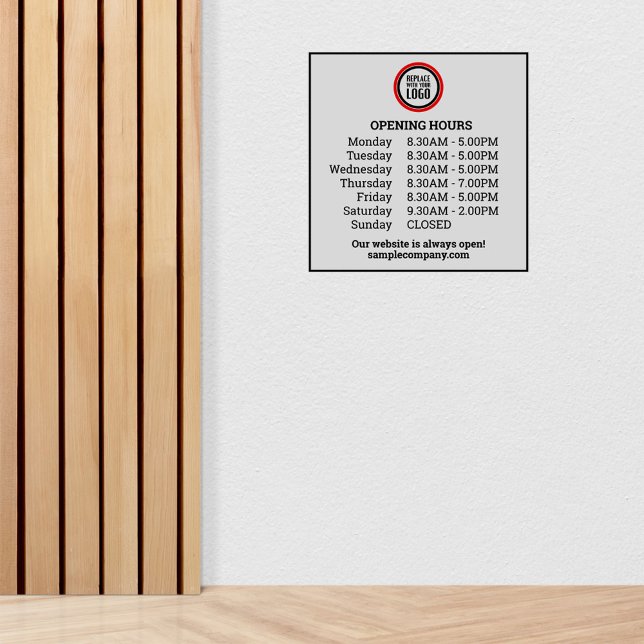 Anpassbare Geschäftszeiten für Logos und Texte Aufkleber (Von Creator hochgeladen)
