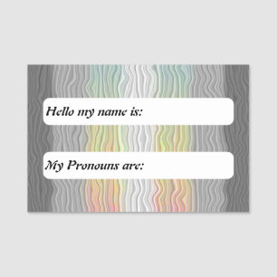 Anpassbare gewellte Boho-Demifluid-Pride-Flagge Namensschild