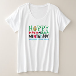 Anpassbare glückliche KWANZA Winter JOY Große Größe T-Shirt