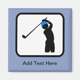 Anpassbare Golfer-Logos Magnet
