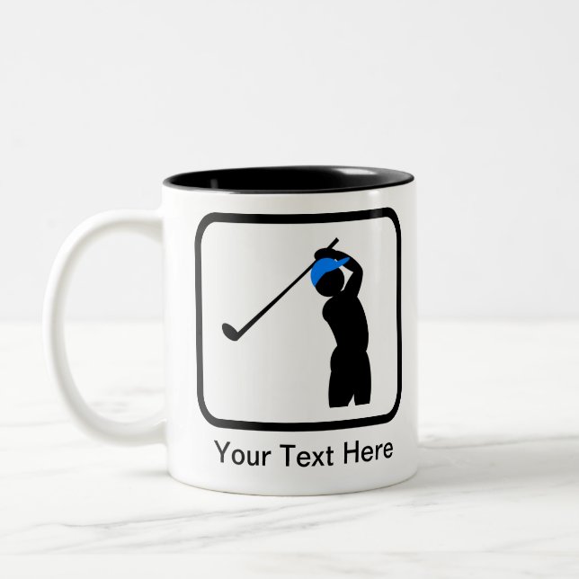 Anpassbare Golfer-Logos Zweifarbige Tasse (Links)