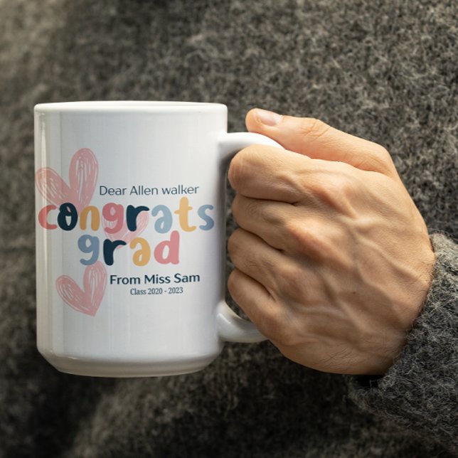 Anpassbare Gratulation zum Abschluss  Kaffeetasse (Von Creator hochgeladen)