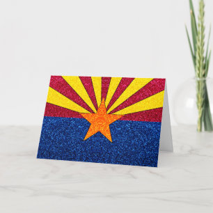 Anpassbare Grußkarte für den Glitzer Arizona Karte