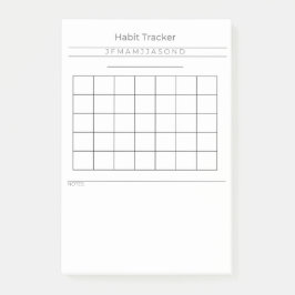 Anpassbare Habit-Tracker-Kommentare Post-it Klebezettel