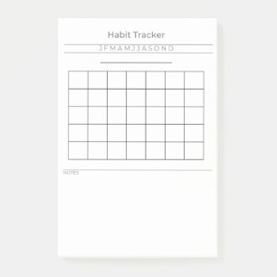 Anpassbare Habit-Tracker-Kommentare Post-it Klebezettel