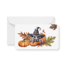 Anpassbare Halloween-Flachnotizkarte