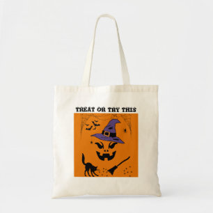 Anpassbare Halloween-Leckerei-Tasche Tragetasche