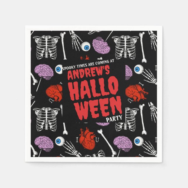 Anpassbare Halloween-Servietten - Fügen Sie Ihren  Serviette (Vorderseite)
