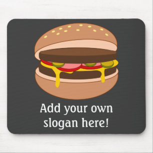 Anpassbare Hamburger-Grafik Mousepad
