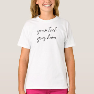 Anpassbare handgeschriebene SkripttextGirls T-Shirt