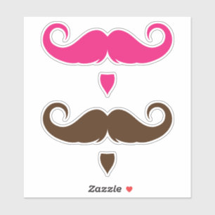 Anpassbare Handlebar-Mustache Aufkleber