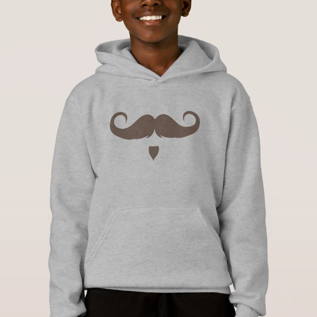 Anpassbare Handlebar-Mustache Hoodie (Vorderseite)