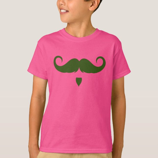 Anpassbare Handlebar-Mustache T-Shirt (Vorderseite)