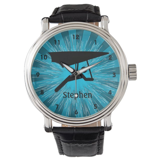 Anpassbare Hang Gliding Design Watch Armbanduhr (Vorderseite)