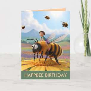 Anpassbare Happbee-Geburtstagskarte Karte