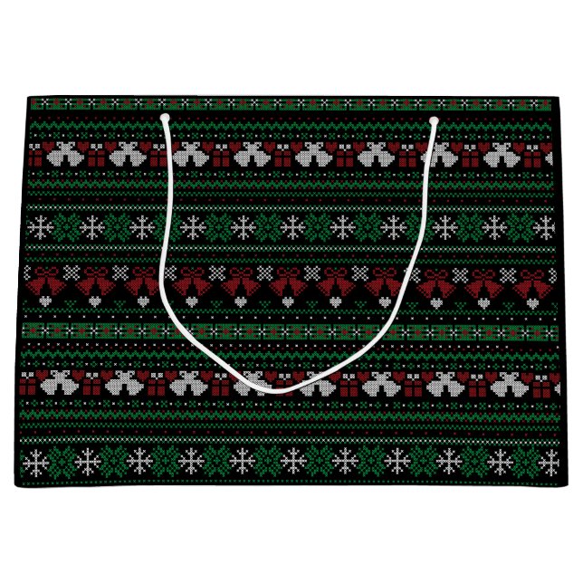 Anpassbare Hintergrundfarbe Meine Glocken sind gew Große Geschenktüte (Vorderseite)