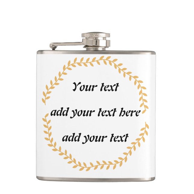 Anpassbare Hip-Flasche aus Edelstahl mit Elegan Flachmann (Vorderseite)