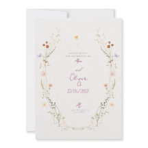 Anpassbare Hochzeitseinladung mit Wildblumen