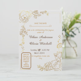 Anpassbare Hochzeitskarte Einladung