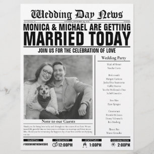 Anpassbare Hochzeitsprogramme