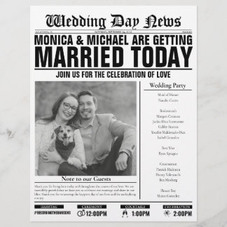 Anpassbare Hochzeitsprogramme