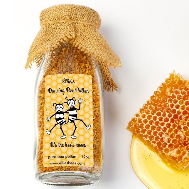 Anpassbare Honigflasche oder Bienenwachsetikett (Von Creator hochgeladen)