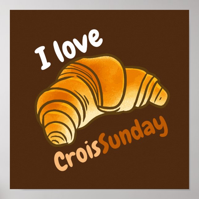 Anpassbare I-Liebe CroisSunDay Poster (Vorne)