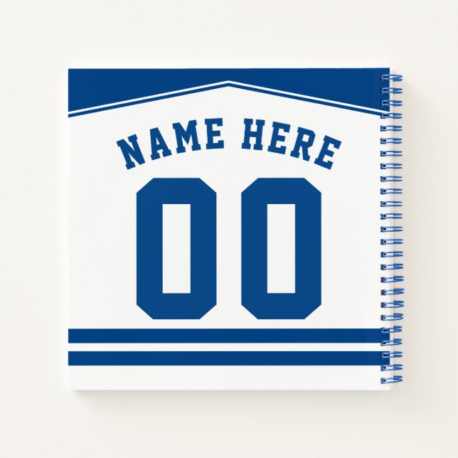 Anpassbare Ice Hockey-Jersey-Notebook Notizbuch (Rückseite)
