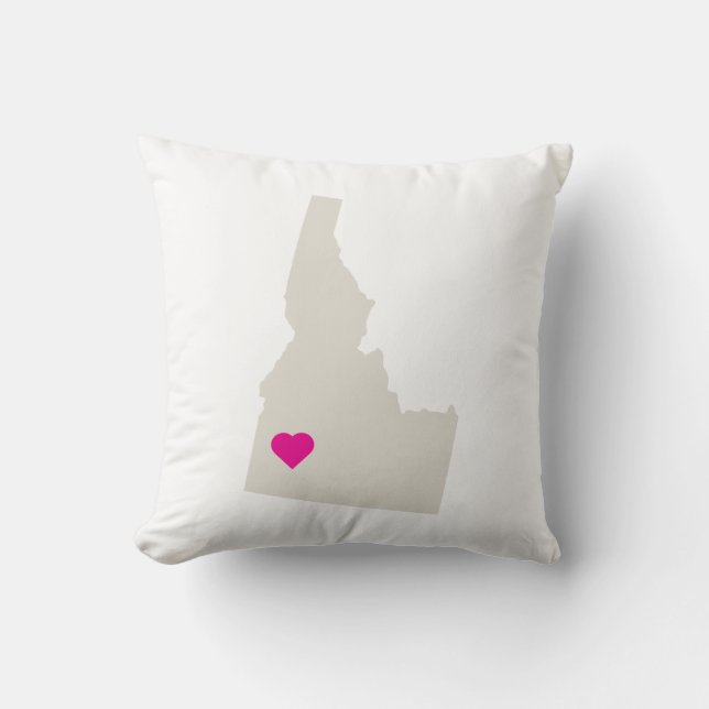 Anpassbare Idaho Staat Liebe Reversible Pillow Kissen (Vorderseite)