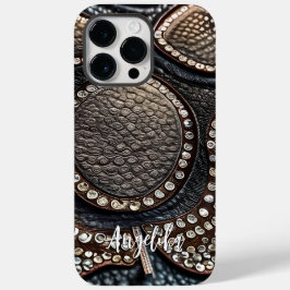 Anpassbare Imitat Leather Abstrakt Minimalistisch Case-Mate iPhone 14 Pro Max Hülle