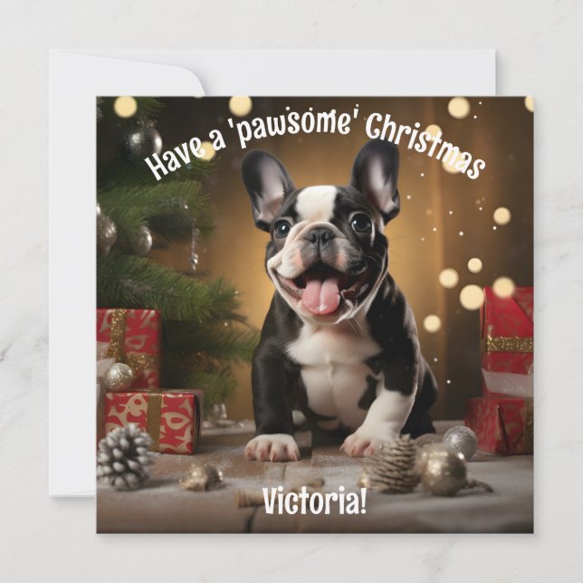 Anpassbare Jolly Paws & Presents (Vorderseite)