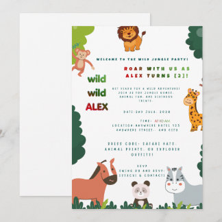 Anpassbare Kinderparty-Einladung – Süß & Spielend Einladung