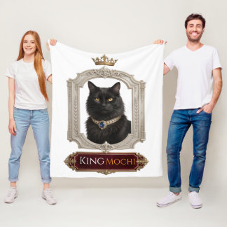 Anpassbare King Mochi Royal Black Cat Decke