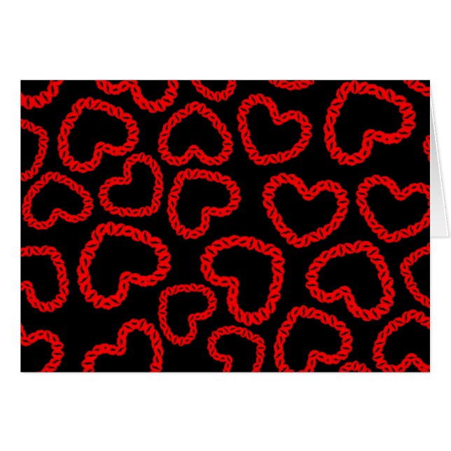 Anpassbare Kissy Lips Herz (Vorderseite (Horizontal))
