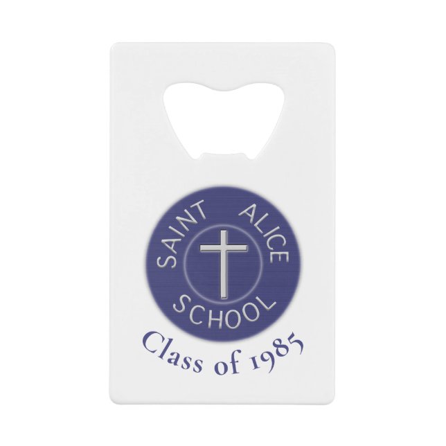 Anpassbare Klasse von Saint Alice Trad Patch Geldbeutel Flaschenöffner (Vorderseite)