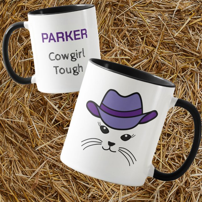 Anpassbare kleine Cat Cowboy-Tasse Tasse (Von Creator hochgeladen)