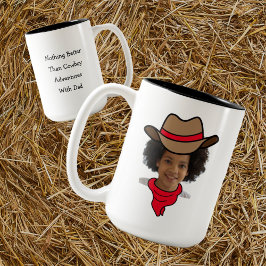 Anpassbare kleine Cowboy- oder Cowgirl-Foto-Tasse Zweifarbige Tasse