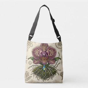 Anpassbare künstlerische Orchideen-Blumen-Schulter Tragetaschen Mit Langen Trägern