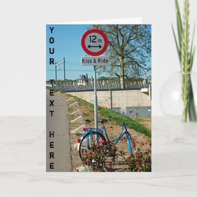 Anpassbare Kuss & Fahrt Karte (Vorderseite)