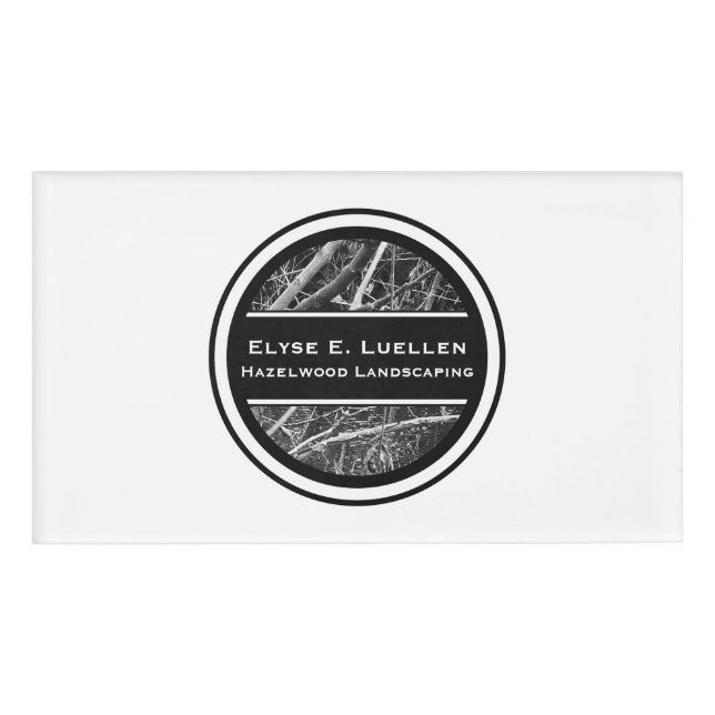 Anpassbare Landscaping-Schattenbaum-Kreis Namenschild (Vorderseite)