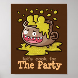 Anpassbare Lasst uns für das Party kochen Poster