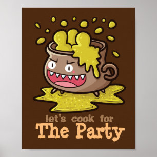 Anpassbare Lasst uns für das Party kochen Poster