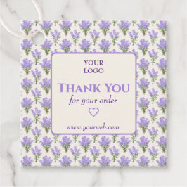Anpassbare Lavendel floral Business Vielen Dank Ta Geschenkanhänger