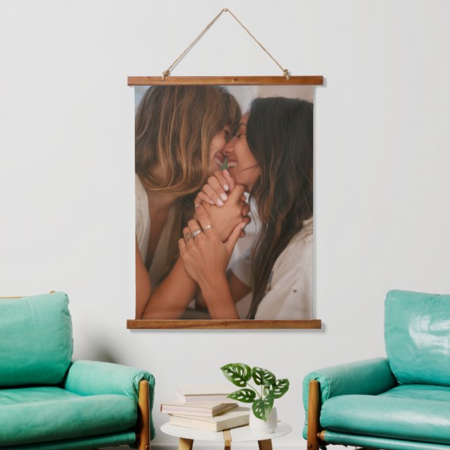Anpassbare Leinwand von Fotos Wandteppich Mit Holzrahmen (Wohnzimmer)