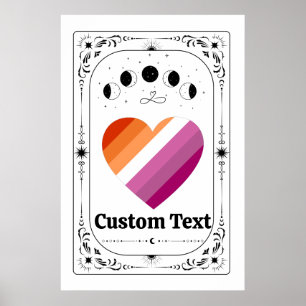 Anpassbare LGBTQ Pride Tarot Lesben Schwule Regenb Poster