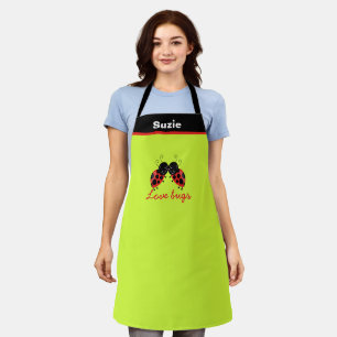 Anpassbare Liebe Bugs Koch Baker Personalisiert Schürze