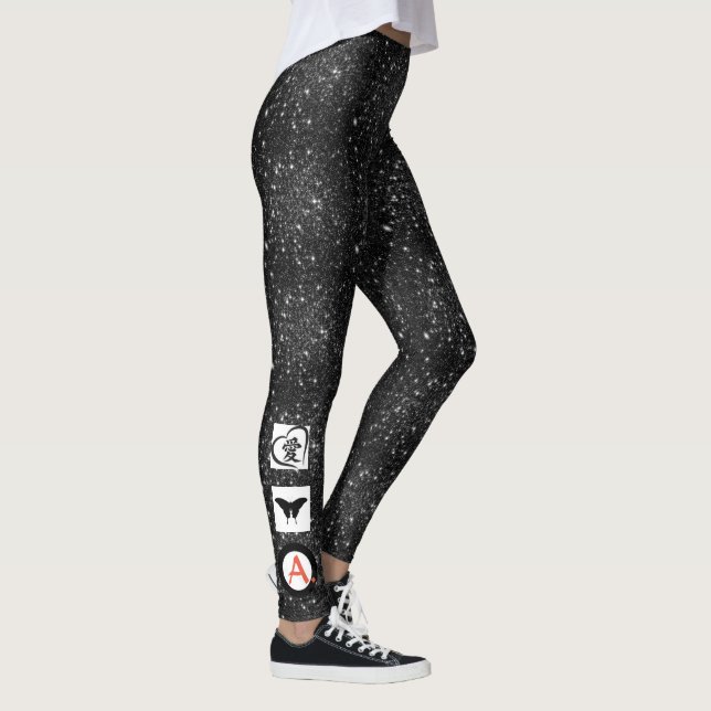 Anpassbare LIEBE von KANJI-Leggings Leggings (Rechts)