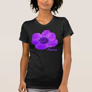 Anpassbare Lila Anemone Blume T Shirt